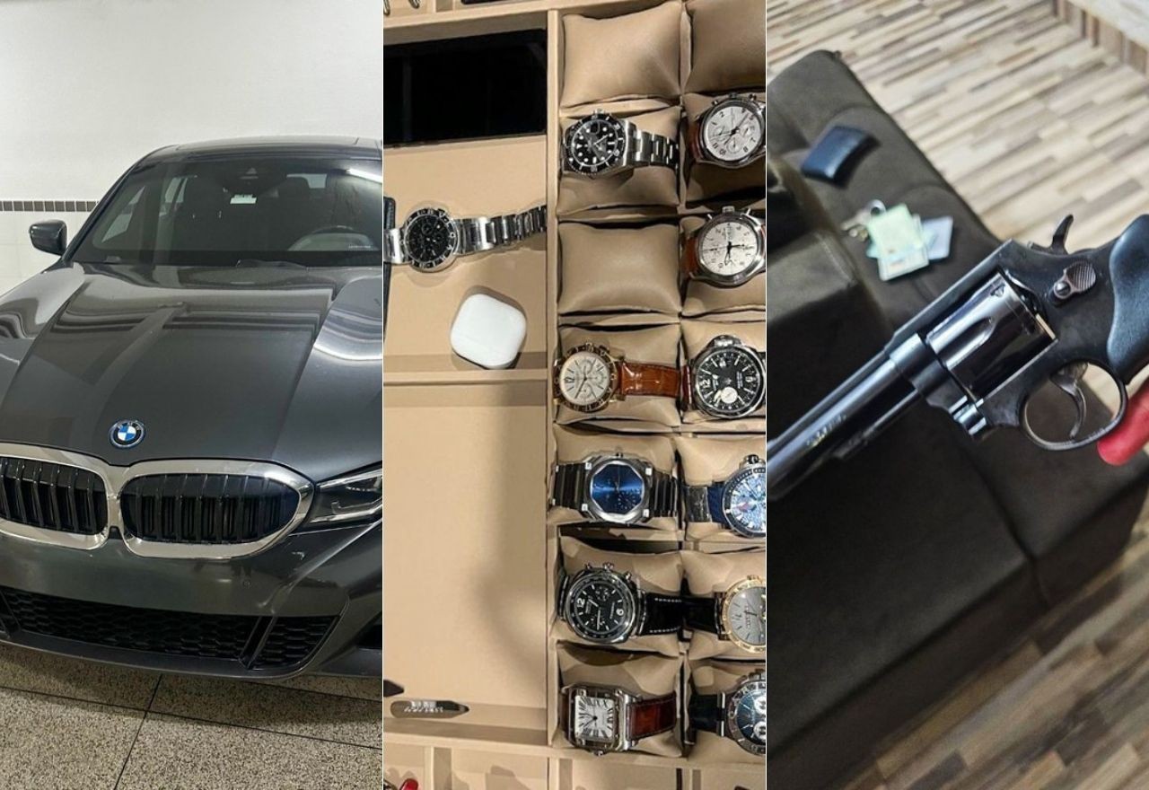 Imagem da noticia PF bloqueia R$ 5,7 bilhões e apreende relógios, carros e arma: veja fotos da operação que mirou Daniel Vorcaro