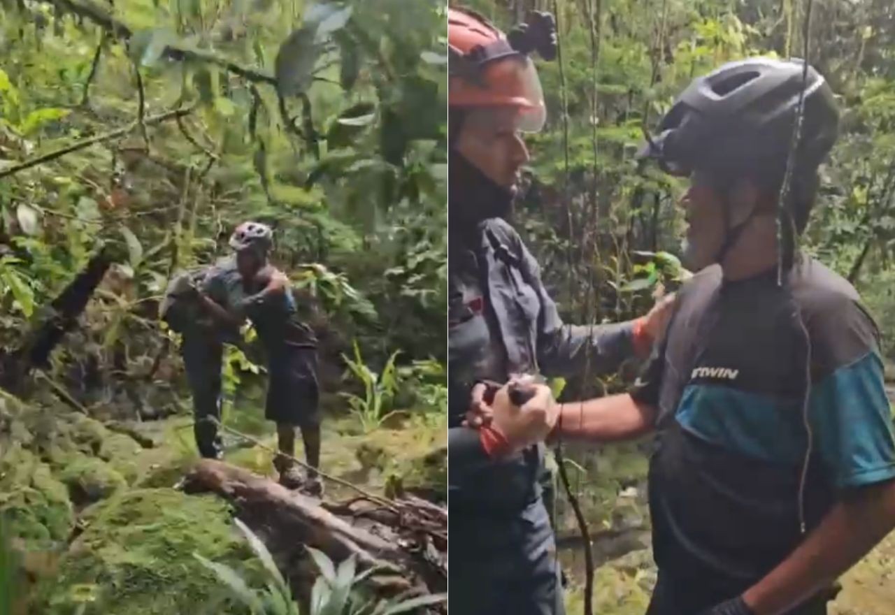 Imagem da noticia Vídeo: veja momento em que ciclistas são resgatados na Serra do Mar (SP)