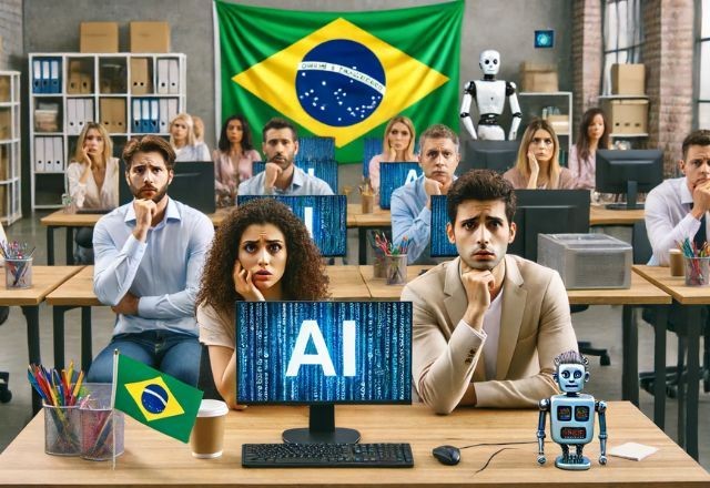 Metade dos brasileiros tem medo de perder o emprego para a inteligência artificial (IA)