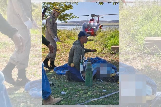 Imagem da noticia Helicóptero com empresários cai em lagoa de Goiás; empresário de irmão de Alok estava a bordo