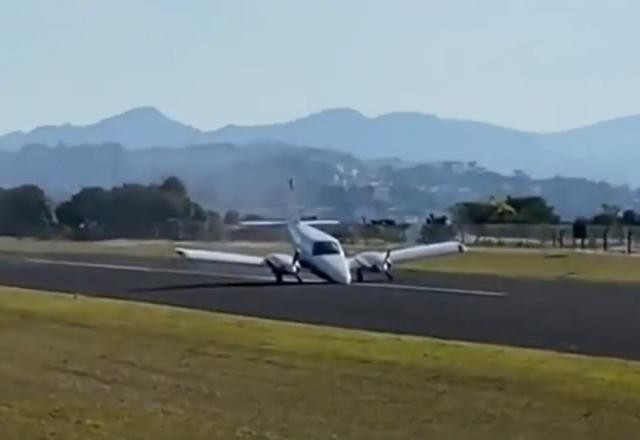 Imagem da noticia Piloto faz pouso forçado e arrasta "bico" de aeronave na pista