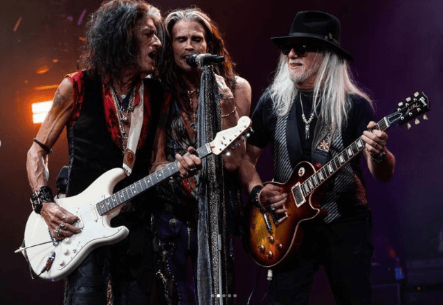 Imagem da noticia Aerosmith anuncia aposentadoria dos palcos por conta de problemas vocais de Steven Tyler