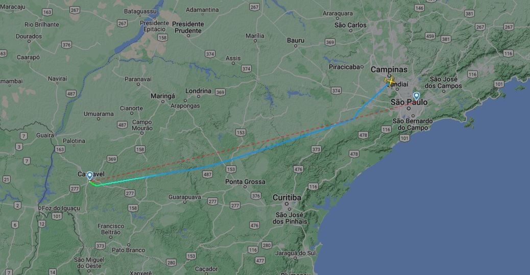 Avião que caiu em Vinhedo (SP) perdeu 5 mil metros de altitude em menos de 2 minutos