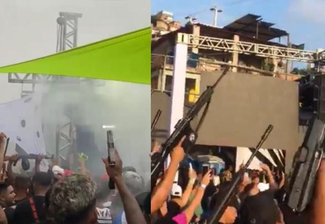 Imagem da noticia Exclusivo: criminosos exibem armas durante festa em comunidade do Rio