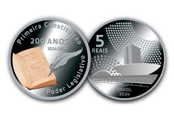 Imagem da noticia Banco Central lança moeda comemorativa dos 200 anos da 1ª Constituição do Brasil