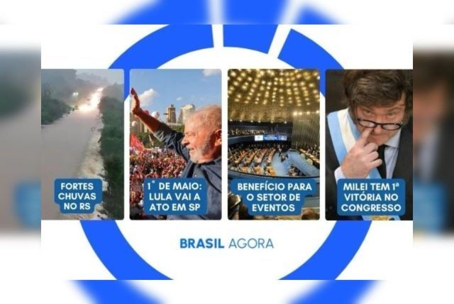 Imagem da noticia Brasil Agora: fortes chuvas no RS; Lula participa de ato em SP