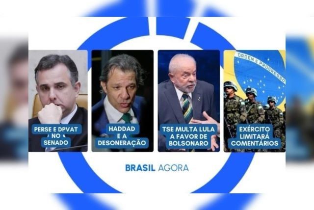 Imagem da noticia Brasil Agora: Haddad fala sobre desoneração; Lula é multado em R$ 250 mil