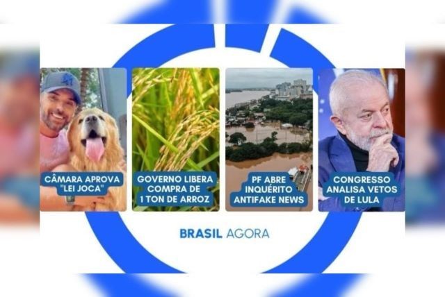 Imagem da noticia Brasil Agora: governo libera compra de 1 milhão de toneladas de arroz após enchentes no sul