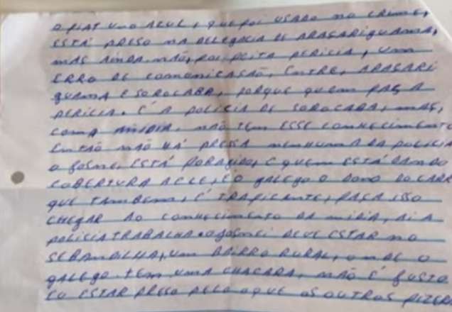 Imagem da noticia Caso Vitória Gabrielly: condenado manda carta ao pai da criança
