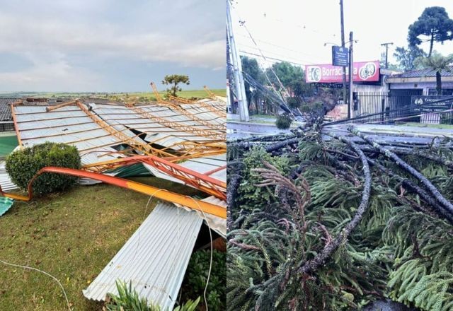 Imagem da noticia Chuva com ventos de mais de 120 km/h causa estragos no Paraná