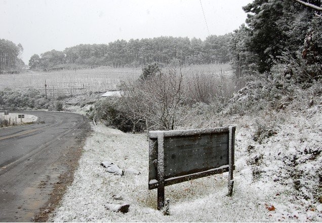 Imagem da noticia Com onda histórica de frio, cidades do Sul estocam sal para derreter gelo nas vias