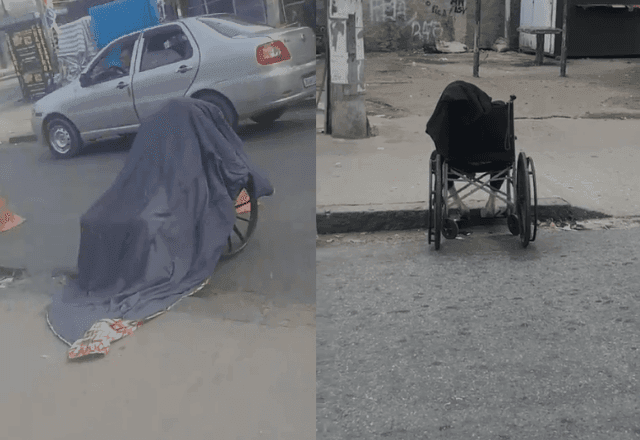 Imagem da noticia Homem carrega corpo da mãe em cadeira de rodas pelas ruas do Rio