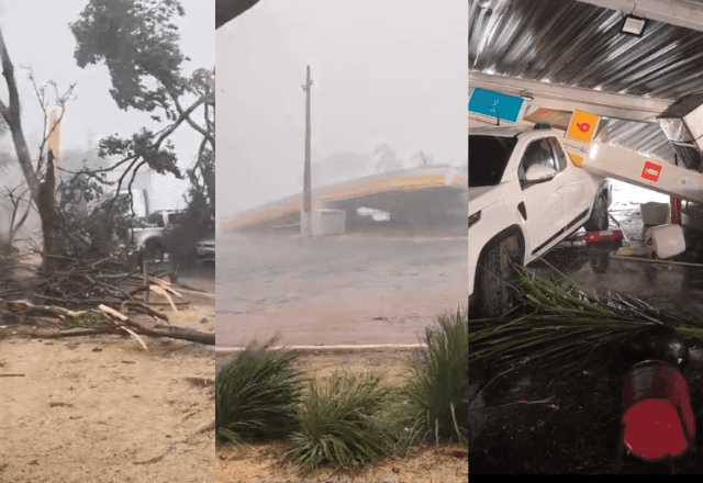 Imagem da noticia Posto de combustível desaba após ser atingido por vendaval em Minas Gerais