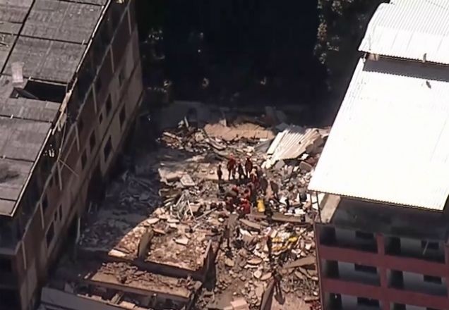 Desabamento de prédios deixa 2 mortos e pelo menos 5 feridos no Rio