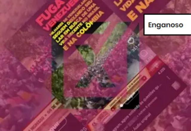 Imagem da noticia ENGANOSO: Post sobre 'fuga de venezuelanos' ao Brasil mostra vídeo de pessoas migrando para o Panamá