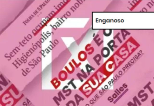 Imagem da noticia ENGANOSO: Deputado associa ocupação em bairro nobre de SP, a Boulos, MST e Lula