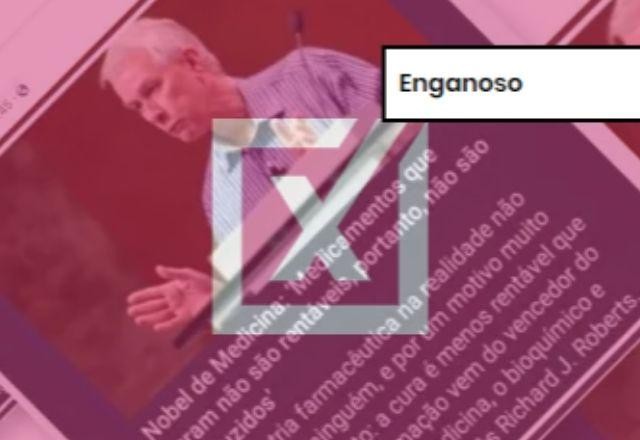Imagem da noticia ENGANOSO: Frase de Nobel de Medicina, de 2007, é tirada de contexto para defender "tratamento precoce"