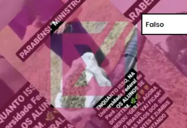 Imagem da noticia FALSO: Vídeo de jovens fumando maconha em soprador de folhas é antigo e não foi gravado na UFPA