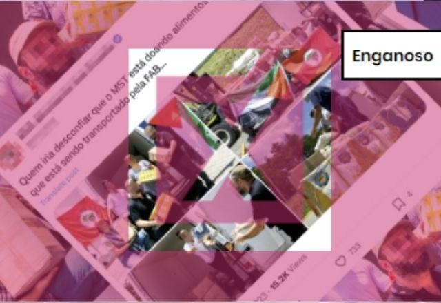 Imagem da noticia ENGANOSO: Transportados pela FAB, alimentos doados pelo MST foram destinados a palestinos, não ao Hamas