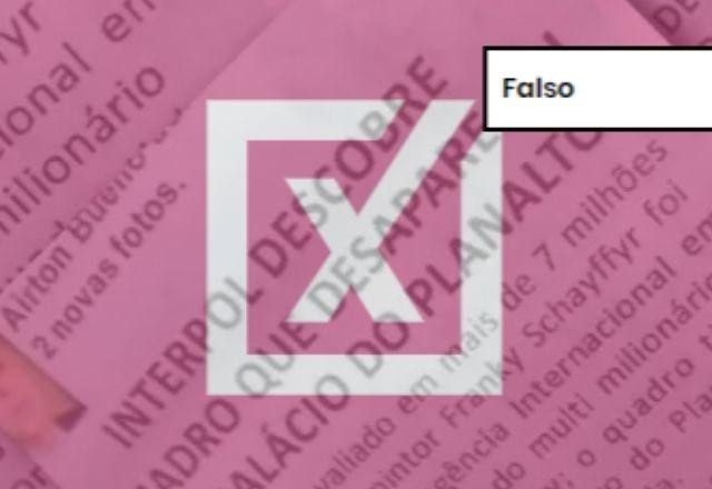 FALSO: Quadro valioso jamais desapareceu do acervo do Planalto, ao contrário do que afirma post