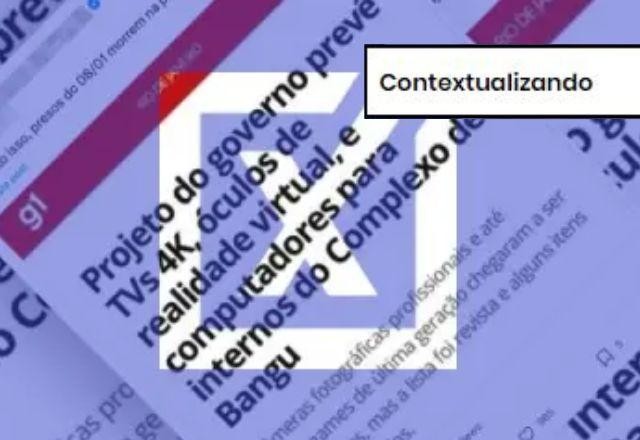 Imagem da noticia CONTEXTUALIZANDO: Projeto que previa envio de TVs 4K e videogames para escolas de presídios é do governo do Rio e foi suspenso