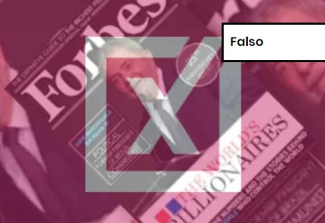 Imagem da noticia FALSO: É falso que Lula tenha sido apontado como bilionário pela revista Forbes