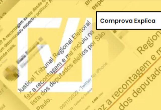 Imagem da noticia EXPLICA: Posts desinformam ao confundir recontagem com retotalização de votos em eleição proporcional em SP