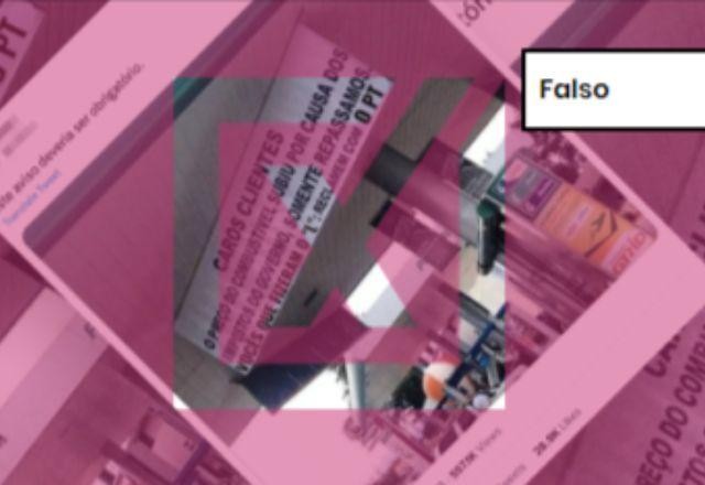 Imagem da noticia FALSO: "Faz o L" em foto de faixa em posto de combustível é montagem