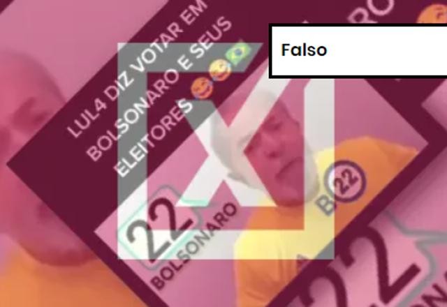 Imagem da noticia FALSO: Vídeo falso faz montagem de Lula declarando voto em Bolsonaro