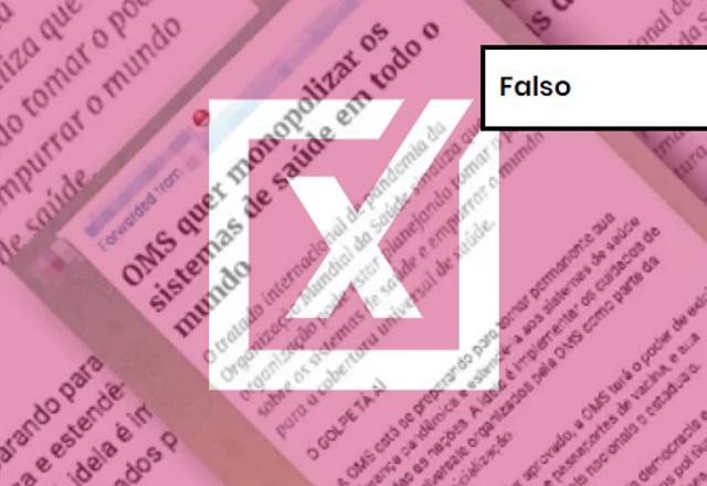 Imagem da noticia FALSO: Texto no Telegram espalha teoria conspiratória sobre tratado internacional da OMS