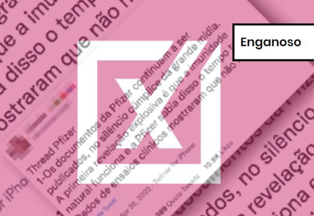 Imagem da noticia ENGANOSO: Post tira documentos da Pfizer de contexto e engana ao sugerir que imunidade natural é suficiente para combater a covid-19