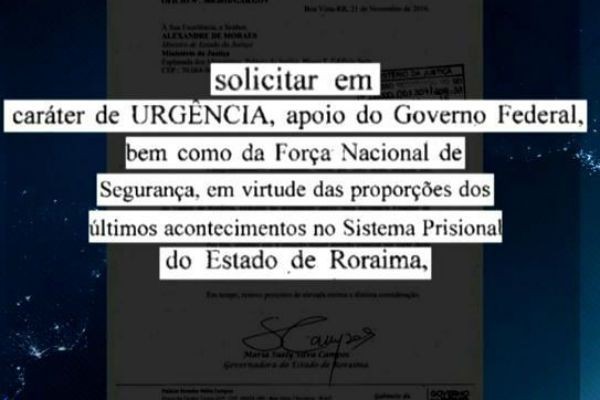 Imagem da noticia Documentos mostram que governo de Roraima pediu ajuda ao governo federal