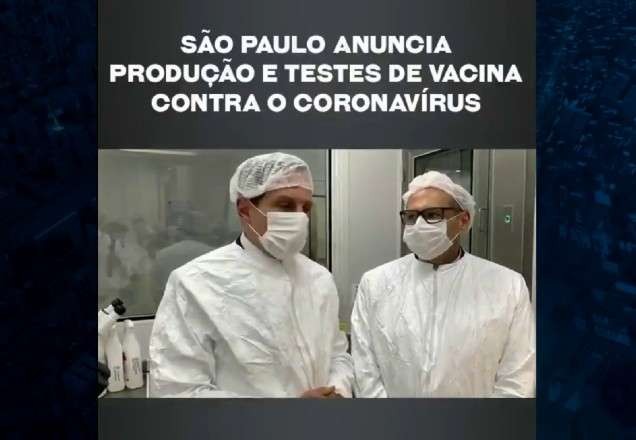 Doria anuncia que São Paulo produzirá vacina contra o coronavírus