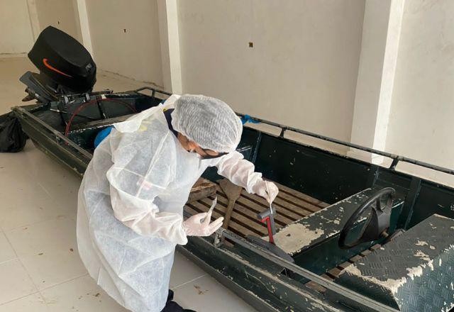 Imagem da noticia Desaparecimento no AM: vestígios de sangue são identificados em lancha