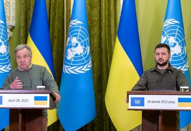 Imagem da noticia Em Kiev, secretário-geral da ONU diz que não desistirá de cessar-fogo