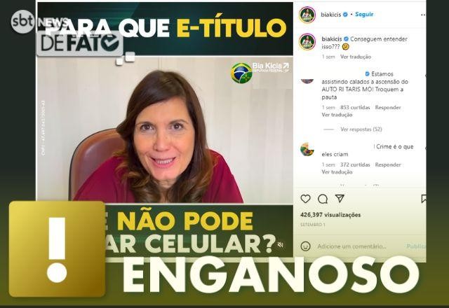 Imagem da noticia ENGANOSO:  Impedimento do uso do celular na urna de votação não é o fim do e-título