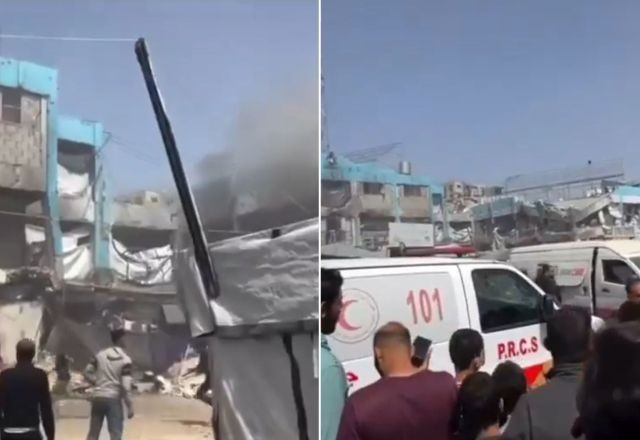 Imagem da noticia Bombardeio de Israel em instalação da ONU em Gaza mata 22 pessoas, incluindo crianças