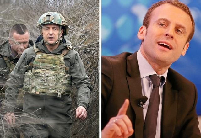 Zelensky e Macron conversam por telefone sobre guerra na Ucrânia