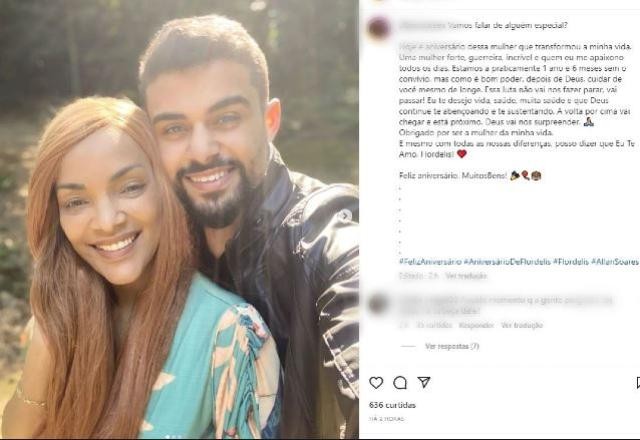 Imagem da noticia Namorado faz homenagem no aniversário de Flordelis: 'transformou minha vida'