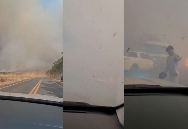 Imagem da noticia  Vídeo mostra acidente em estrada incendiada; saiba o que fazer se avistar uma cortina de fumaça