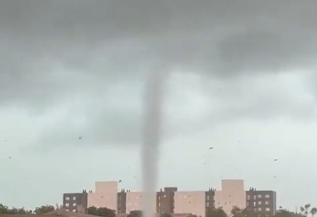 Imagem da noticia Tornado é flagrado durante tempestade no RS; veja vídeo
