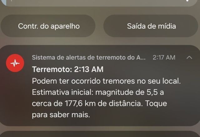 Imagem da noticia Moradores de SP recebem alerta de terremoto; Defesa Civil nega ocorrência