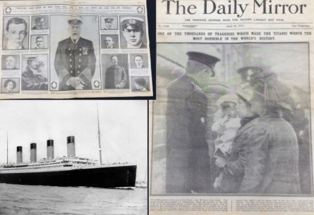 Imagem da noticia Jornal relatando naufrágio do Titanic é encontrado durante faxina na Inglaterra