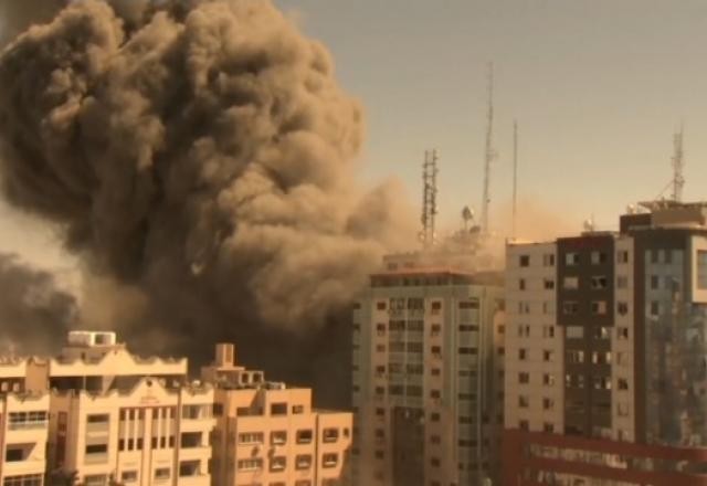 Imagem da noticia Edifício de redações da imprensa internacional é bombardeado em Gaza