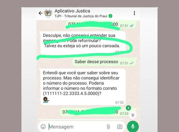 Imagem da noticia Inteligência Artificial do TJ-PI dá resposta inusitada a advogado: "Talvez eu esteja cansada"