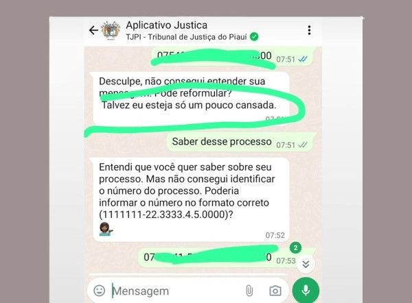 Inteligência Artificial do TJ-PI dá resposta inusitada a advogado: "Talvez eu esteja cansada"