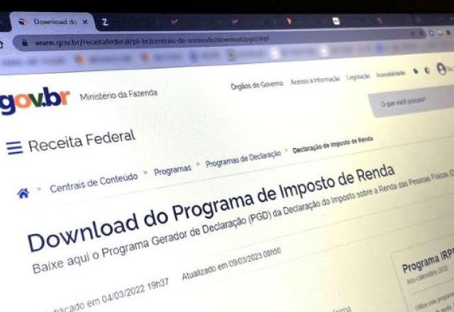 Imagem da noticia IR 2023: download do programa das declarações pode agilizar entrega