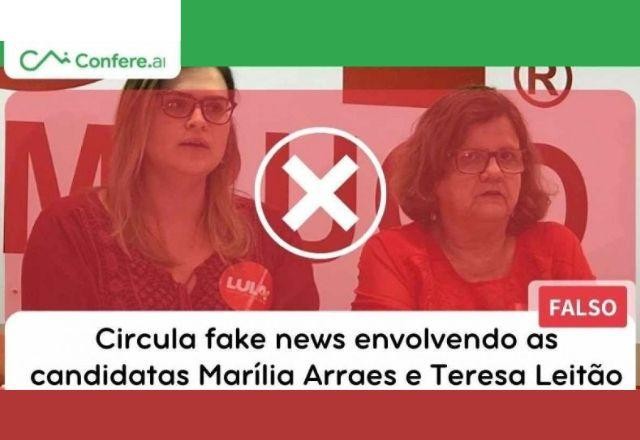 Imagem da noticia FALSO: Mensagens sobre votações atribuidas a Marília Arraes e Teresa Leitão