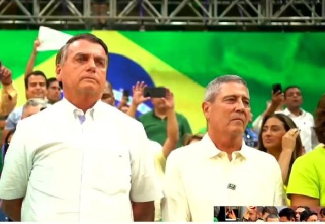 Imagem da noticia Ao atacar STF, Bolsonaro oficializa chapa com Braga Netto pelo PL