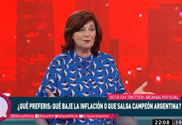 Ministra argentina disse em TV que prefere ganhar Copa a baixar inflação